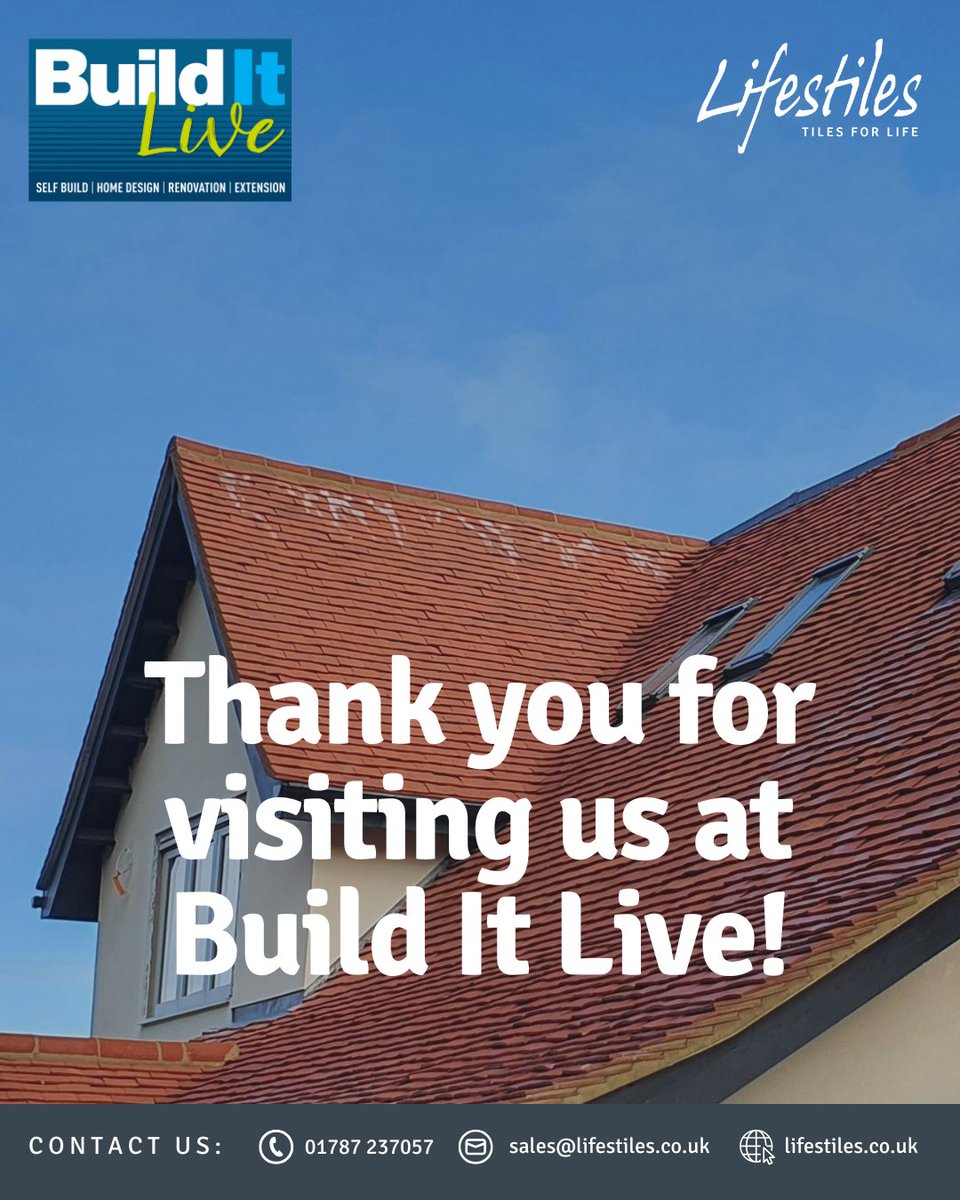 Thank you to everyone who stopped by our stand at Build It Live - it was wonderful to meet so many of you!

If you have any questions or want to find out more about our range, don’t hesitate to get in touch - we’re here to help.
🌐 lifestiles.co.uk
📞 01787 237057