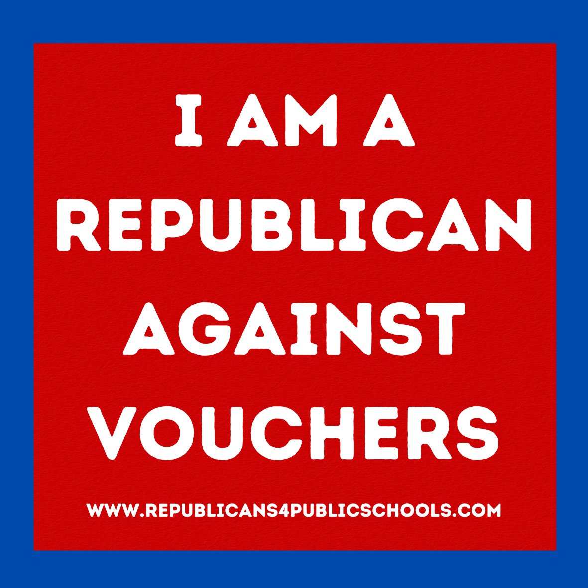 **New Profile Pic**

It will take the efforts of Republicans who support our Public Schools to stop the Voucher movement in Texas. Let's show our leadership how many Republicans in Texas do not support Vouchers. 

Download the Logo, make it your profile pic too, and Join the