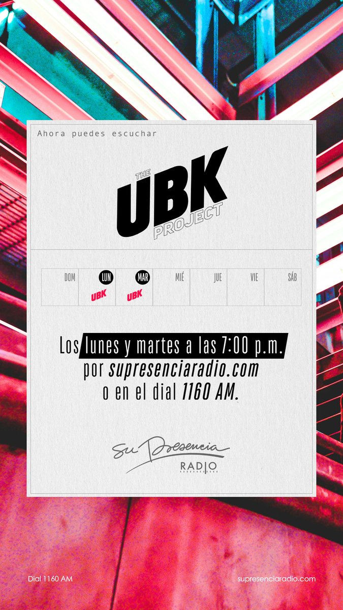 SuPresenciaRdio's tweet image. ¡Queremos contarte que #TheUnbrokenProject cambió de horario! 😊 Puedes escucharnos los lunes y martes a las 7:00 p.m. por supresenciaradio.com o sintonízanos en el dial 1160 AM 📻