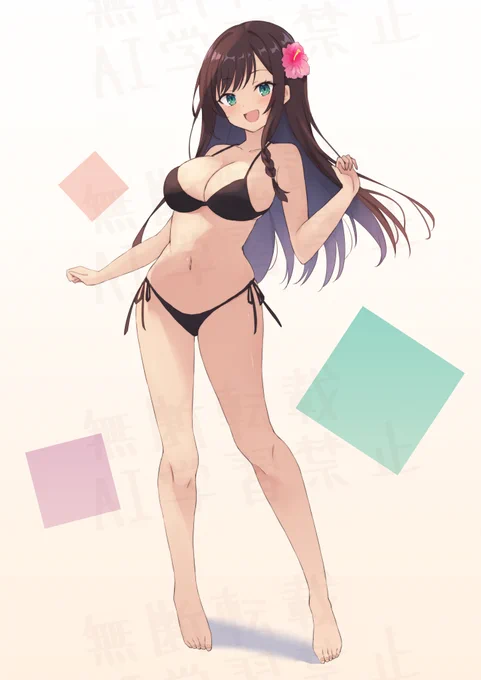 水着のアリナちゃん(黒が似合うと思います)#ギルます 