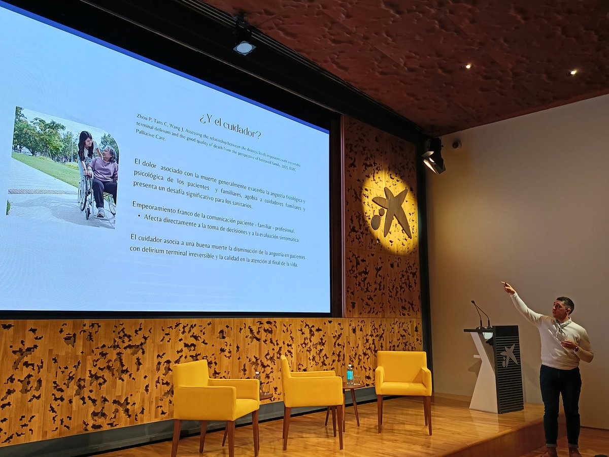 "Hay que identificar si los pacientes tienen un delirium irreversible o reversible, porque si tratamos igual a los dos, algo estamos haciendo mal" - #cuidadospaliativos #MIRadaPaliativa #SempalResidentes