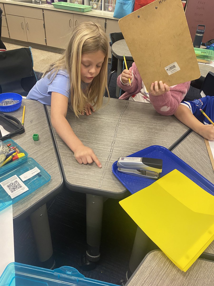 Lots of fun using non standard measuring units to measure things around the room! #oct4u