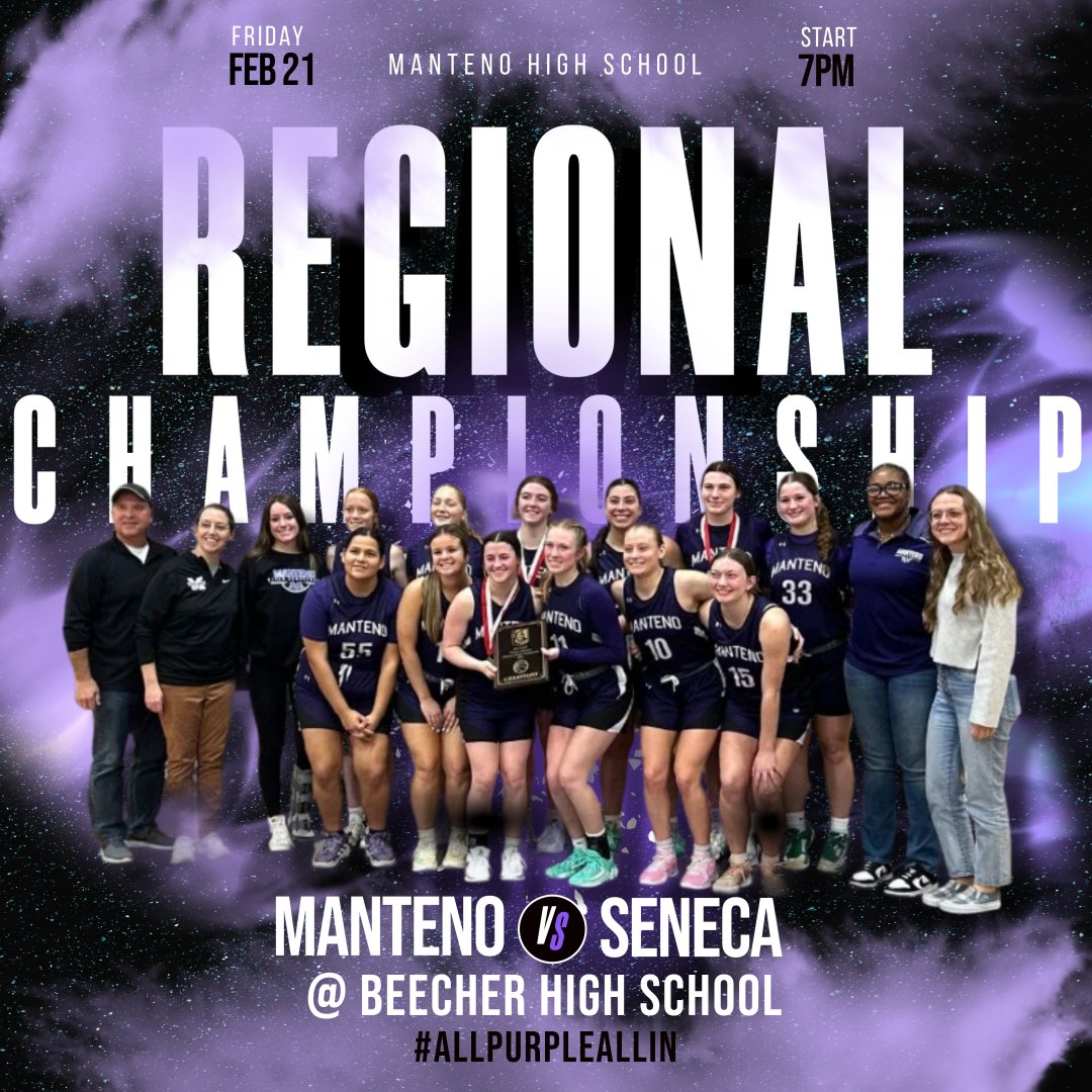 This is what it's all about! Our girls 🏀 team has a tough matchup tonight for the REGIONAL CHAMPIONSHIP! They face off against Seneca as they look to get their 2nd straight Regional plaque. It's a 7pm start time at Beecher H.S. Make the trip to go support them!  #AllPurpleAllIn