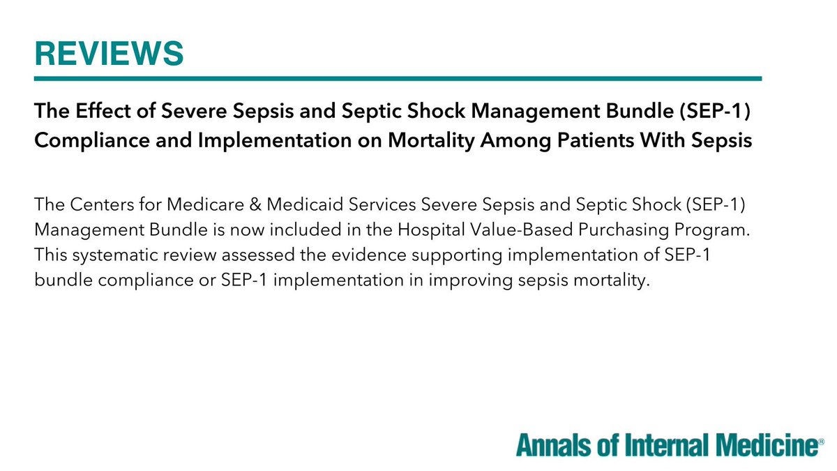 Gabriel Wardi (@wardigabriel) on Twitter photo Amazing work by James Ford on a systematic review evaluating the evidence behind #SEP1 in <a href="/AnnalsofIM/">Annals of Int Med</a>. How does this work play into #sepsis care at the national level is yet to be seen, but raises important policy questions. <a href="/ShamimNemati/">Shamim Nemati</a> <a href="/AtulMalhotra13/">Atul Malhotra, MD</a> <a href="/CALonghurst/">Christopher A. Longhurst, MD</a> <a href="/ucsdpccm/">UCSD Pulmonary, Critical Care, Sleep, & Physiology</a> Amazing work by James Ford on a systematic review evaluating the evidence behind #SEP1 in <a href="/AnnalsofIM/">Annals of Int Med</a>. How does this work play into #sepsis care at the national level is yet to be seen, but raises important policy questions. <a href="/ShamimNemati/">Shamim Nemati</a> <a href="/AtulMalhotra13/">Atul Malhotra, MD</a> <a href="/CALonghurst/">Christopher A. Longhurst, MD</a> <a href="/ucsdpccm/">UCSD Pulmonary, Critical Care, Sleep, & Physiology</a>