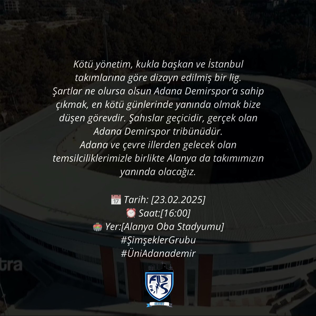 UniAkdenizADS's tweet photo. Adının geçtiği her yerde!
🎯Alanya https://t.co/gz0SjcDtcj