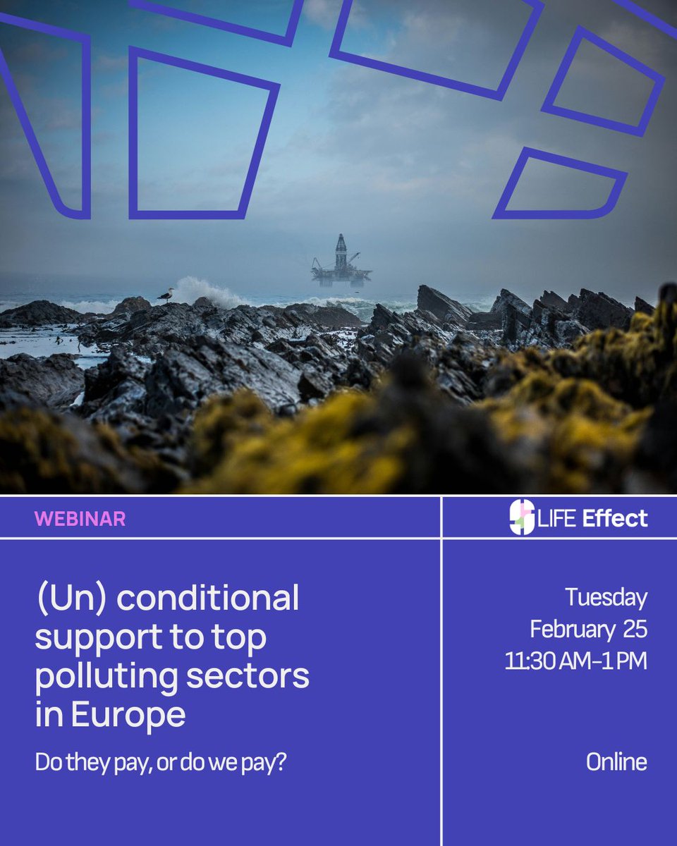 🔷Join us on Tuesday 25 February for the latest ETS Talk ‘(Un)conditional support to top polluting sectors in Europe: Do they pay, or do we pay?’.
Registrations here: zoom.us/meeting/regist…