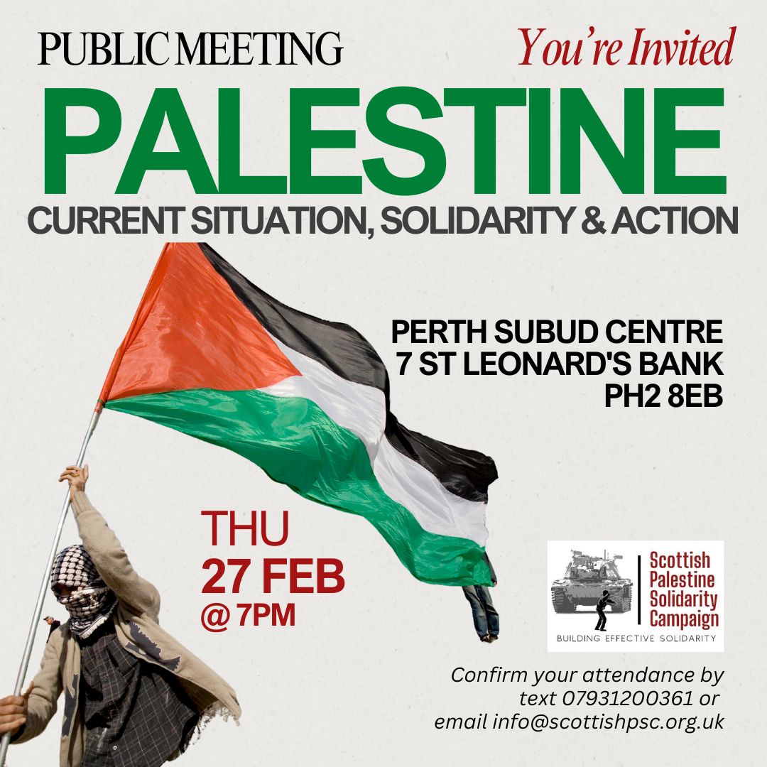 scottishpsc's tweet image. Perth and Kinrosss
Thursday 27th February 7pm
email info@scottishpsc.org.uk to let us know you&apos;ll be there
Please share with your friends and contacts.