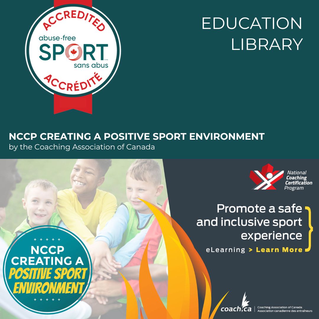 📣 New accredited training added to the Abuse-Free Sport Education Library!

➡️ NCCP Creating a Positive Sport Environment by the Coaching Association of Canada

Information and registration: bit.ly/3EHSjf7