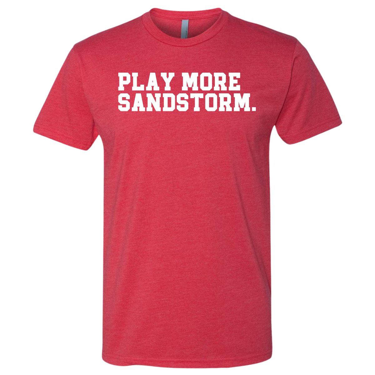 TwoSeamMerch's tweet photo. I love Nebrasketball Twitter and when we freak out when they play the song "Sandstorm" at a game and particularly when my favorite basketball pod @ScarletShootPod tweets it out. Cracks me up. Enjoy! #GBR #Sandstorm https://t.co/4jPTbDI6VJ https://t.co/2n9Ia6rZIl