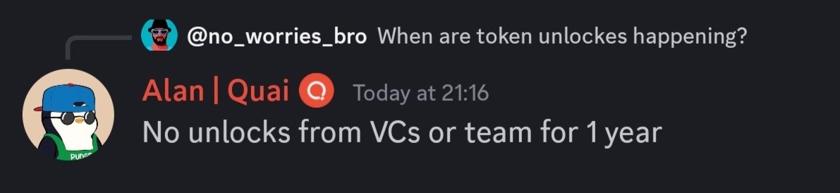 burak ⚡💵 (@0xicardi) on Twitter photo ✅ No token unlocks from VCs or the team for 1 year
✅ Co-founder confidently invests by purchasing tokens on the market.
➡️Yet another reason to be bullish on <a href="/QuaiNetwork/">Quai Network ⚡️💵</a>! ✅ No token unlocks from VCs or the team for 1 year
✅ Co-founder confidently invests by purchasing tokens on the market.
➡️Yet another reason to be bullish on <a href="/QuaiNetwork/">Quai Network ⚡️💵</a>!