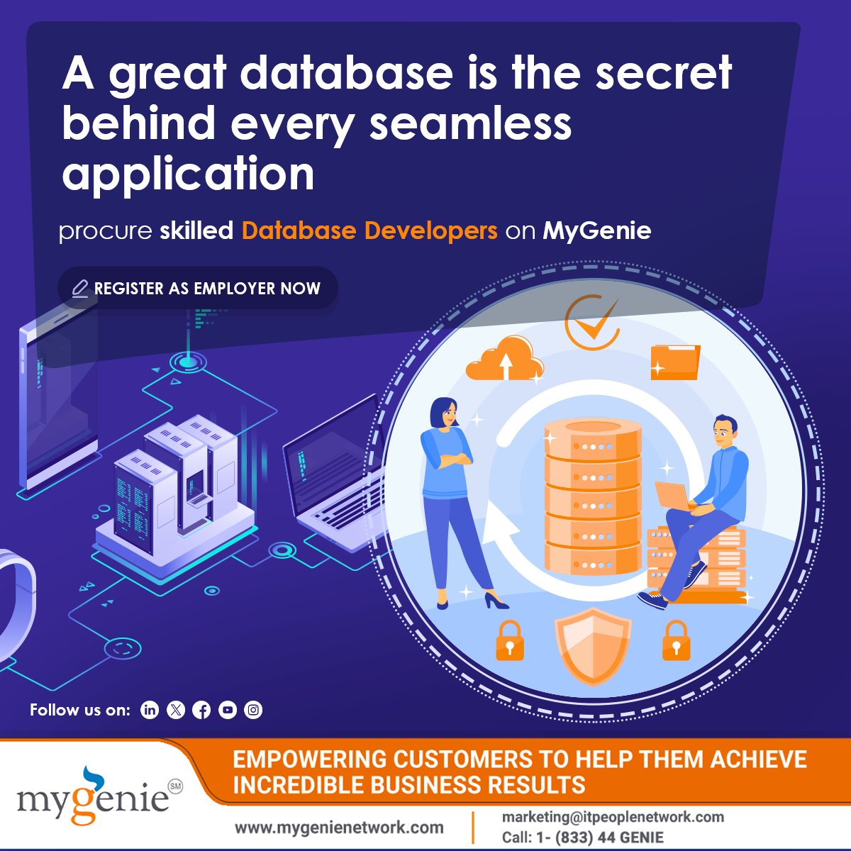 mygenienetwork's tweet image. 🗄️ A Great Database Powers Every Seamless Application!
Find and procure top Database Developers from MyGenie!
🚀 Register as an Employer now:
mygenienetwork.com/RegistrationPa…

Follow us:
linkedin.com/company/mygeni…
mygenienetwork.com
#databasedeveloper #datasecurity #consultants #MyGenie