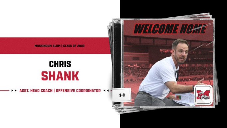 Muskingum Football (@muskingumfb) on Twitter photo He’s Back! <a href="/coach_shank05/">Christopher Shank</a> is coming home! Excited to have one of the best in the business rejoining the program! #DefendTheM He’s Back! <a href="/coach_shank05/">Christopher Shank</a> is coming home! Excited to have one of the best in the business rejoining the program! #DefendTheM