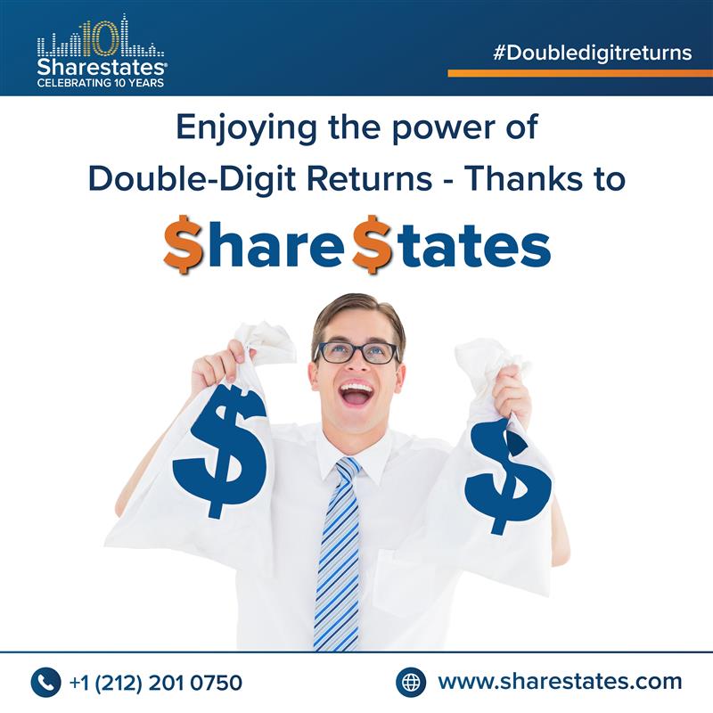 Enjoying the power of Double digit returns—thanks to Sharestates!
When your money works as hard as you do, financial freedom isn’t just a dream—it’s a well-executed plan! 
Visit us at: sharestates.com/individual-inv…
Contact us at: 📞 +1 212-201-0750
#RealEstateInvesting  #sharestates