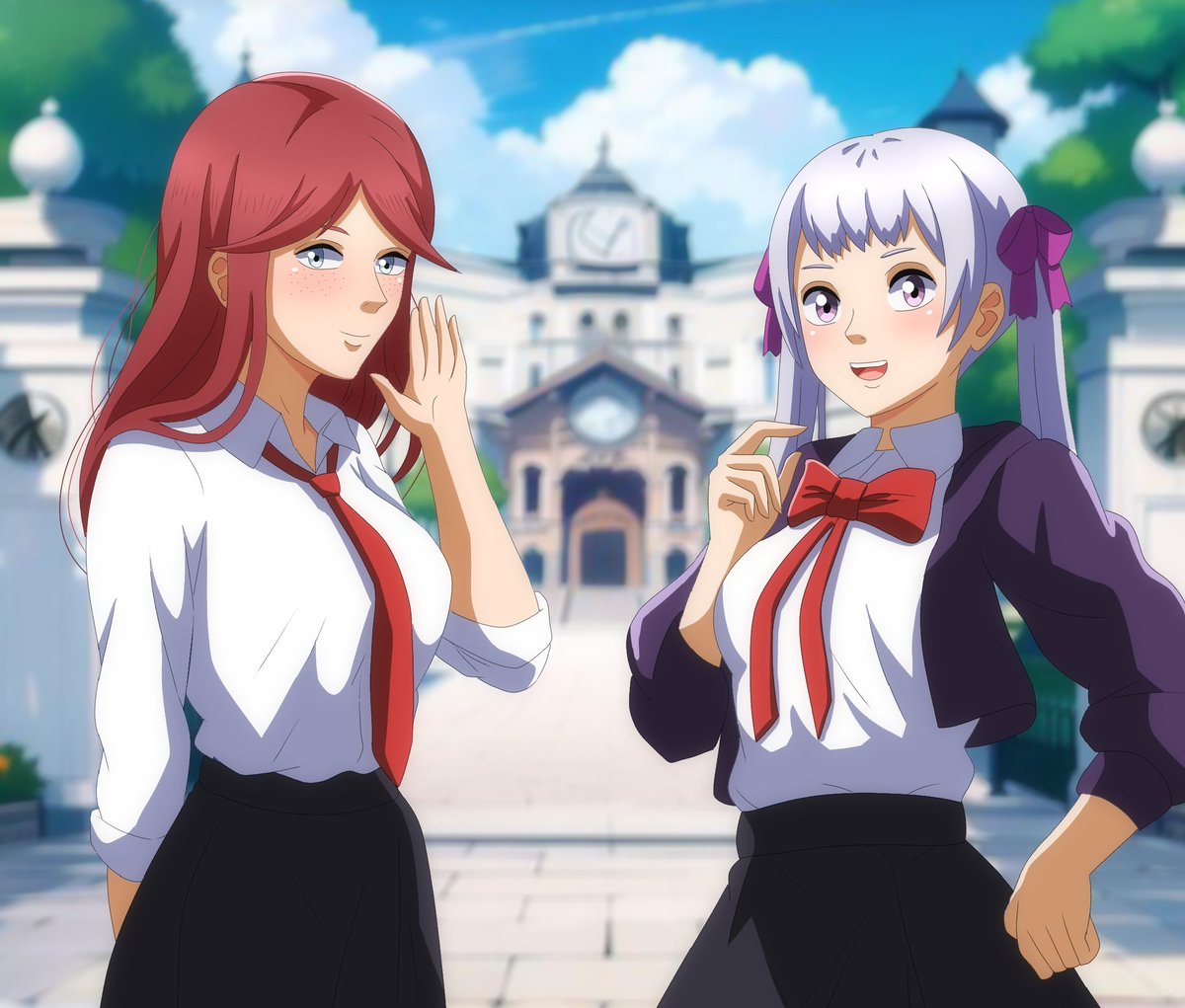 Noelle &amp; Rebecca School girls  Black clover.
