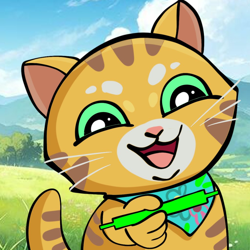 Ginnanthecat's tweet photo. gmeow, 

a green candle a day keeps da bears away~ https://t.co/c1F0ggaptc