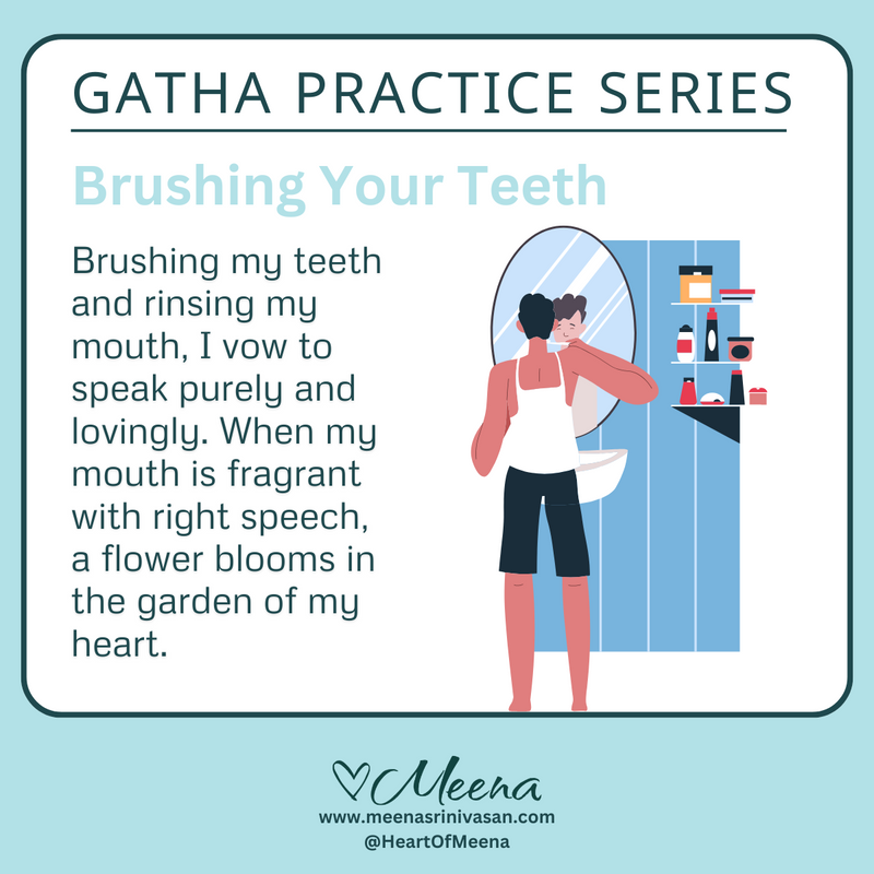 HeartOfMeena's tweet photo. I wanted to start the weekend off by sharing some #gathas.  A gatha is a verse recited mentally in rhythm with our breath that helps us stay rooted in the present moment. https://t.co/4JHF97eRmK