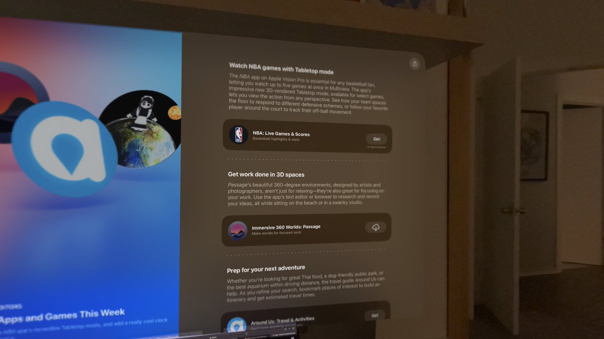 Yay! We got featured! Top of the Vision Pro App Store (we're Passage) apps.apple.com/us/app/flowrit…
