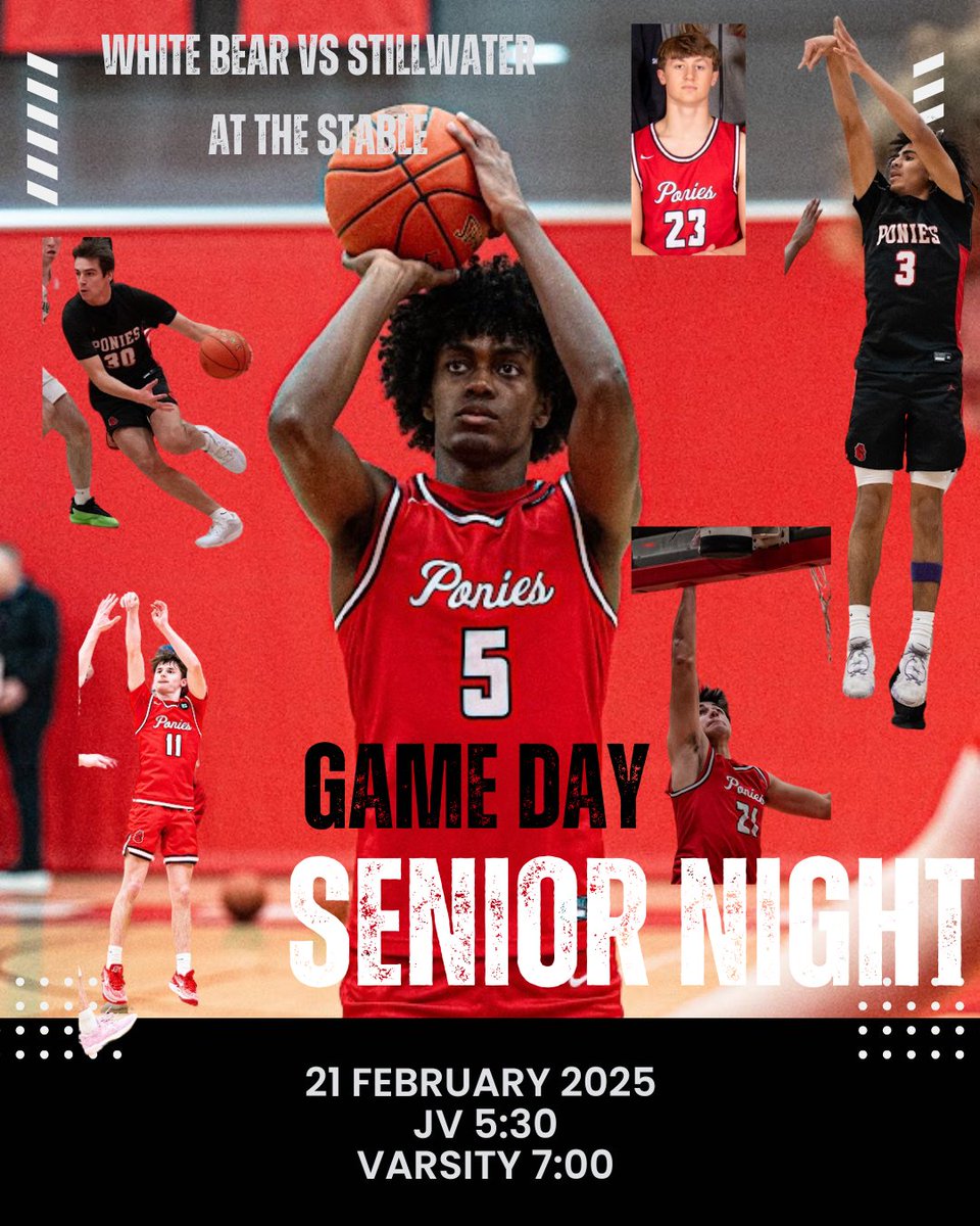 GAME DAY at home vs. WBL. It's senior night - let's pack the gym for our seniors.

First 100 students get free admission!