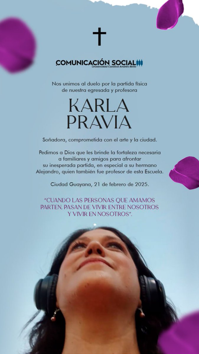 comsocialucabgy's tweet photo. En estos momentos duros, nuestra solidaridad a familiares y amigos de la prof. Karla Pravia.

Un placer para nosotros haber contado con Karlita como profesora, quien compartió con nosotros y sus estudiantes la capacidad de soñar en grande incluso en medio de las dificultades🖤 https://t.co/NIiRPRnPU2