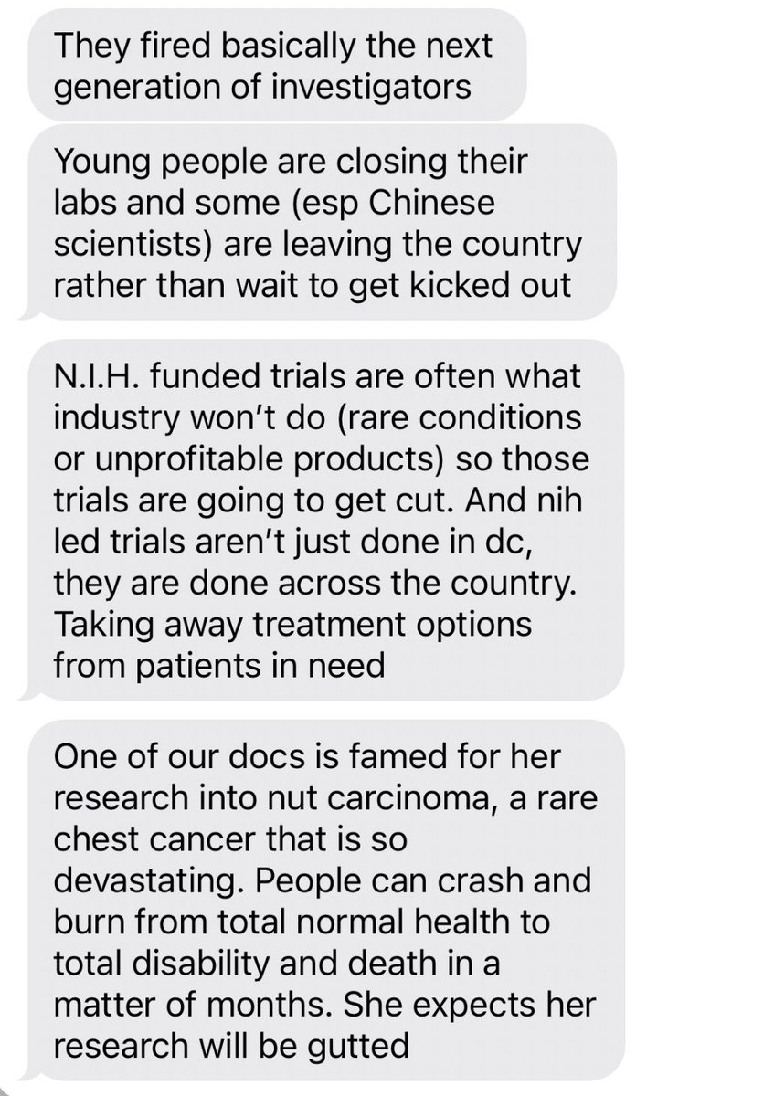 got this text from a good friend who works at a cancer research hospital re: the cuts to NIH. 

seems deeply at odds with any pro-innovation / human flourishing agenda.