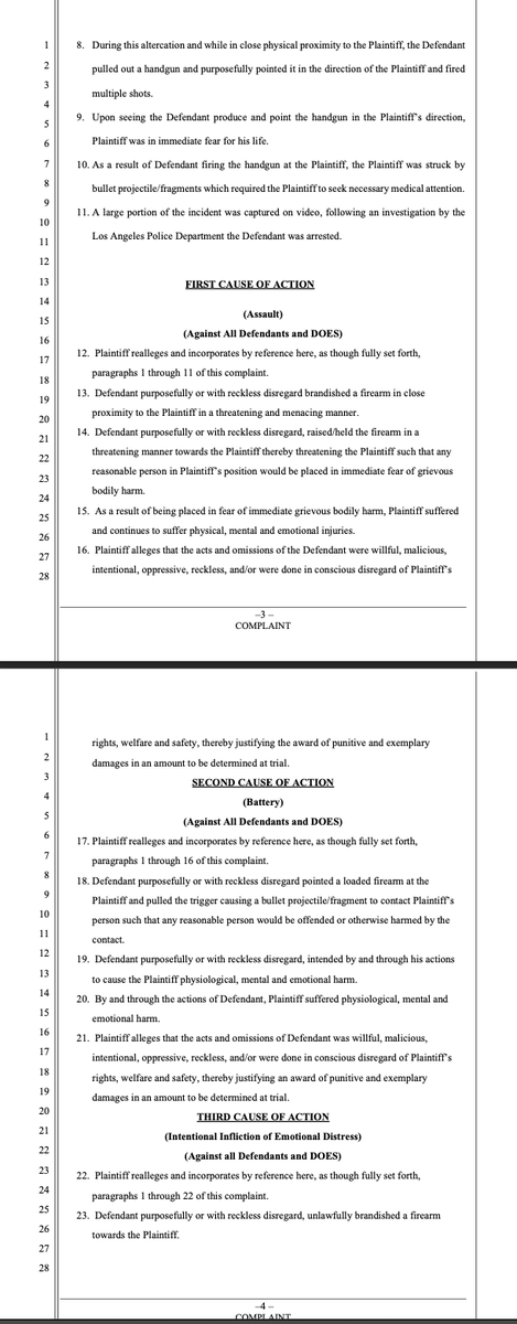 dontfckwjustice's tweet photo. Next Tuesday 2/26 is a status hearing for 1 of the 2 civil suits Relli has against ASAP Rocky- this one for damages.
The other is for defamation where Relli is also suing Tacopina π.
Here is the 6 page complaint for damages.
Medical expenses & lost wages sent me.π€£π€£π€£
#asaprockytrial