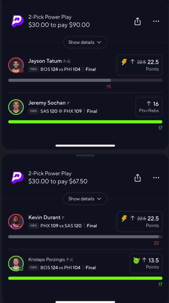 G5Pickss's tweet photo. * deletes PrizePicks *

Gave us 2 weak discounts last night smh 🤦🏽‍♂️ https://t.co/Pu3suvejkV