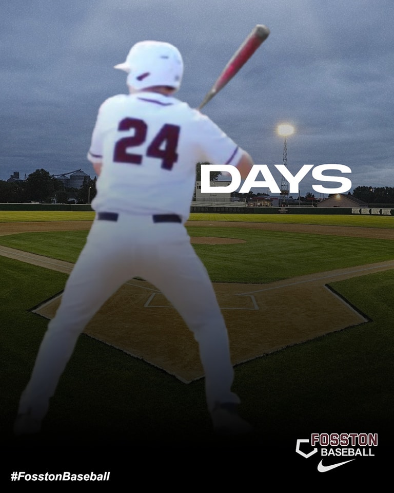 The countdown continues...24 days until we have the THRILL of our first practice ⚾️ #FosstonBaseball