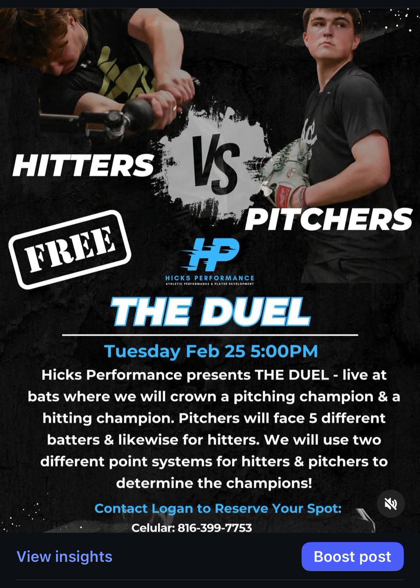 Hitters and pitchers pull up! We have a few spots left. We are going to compete and get after it! Please let us know if you plan on coming!