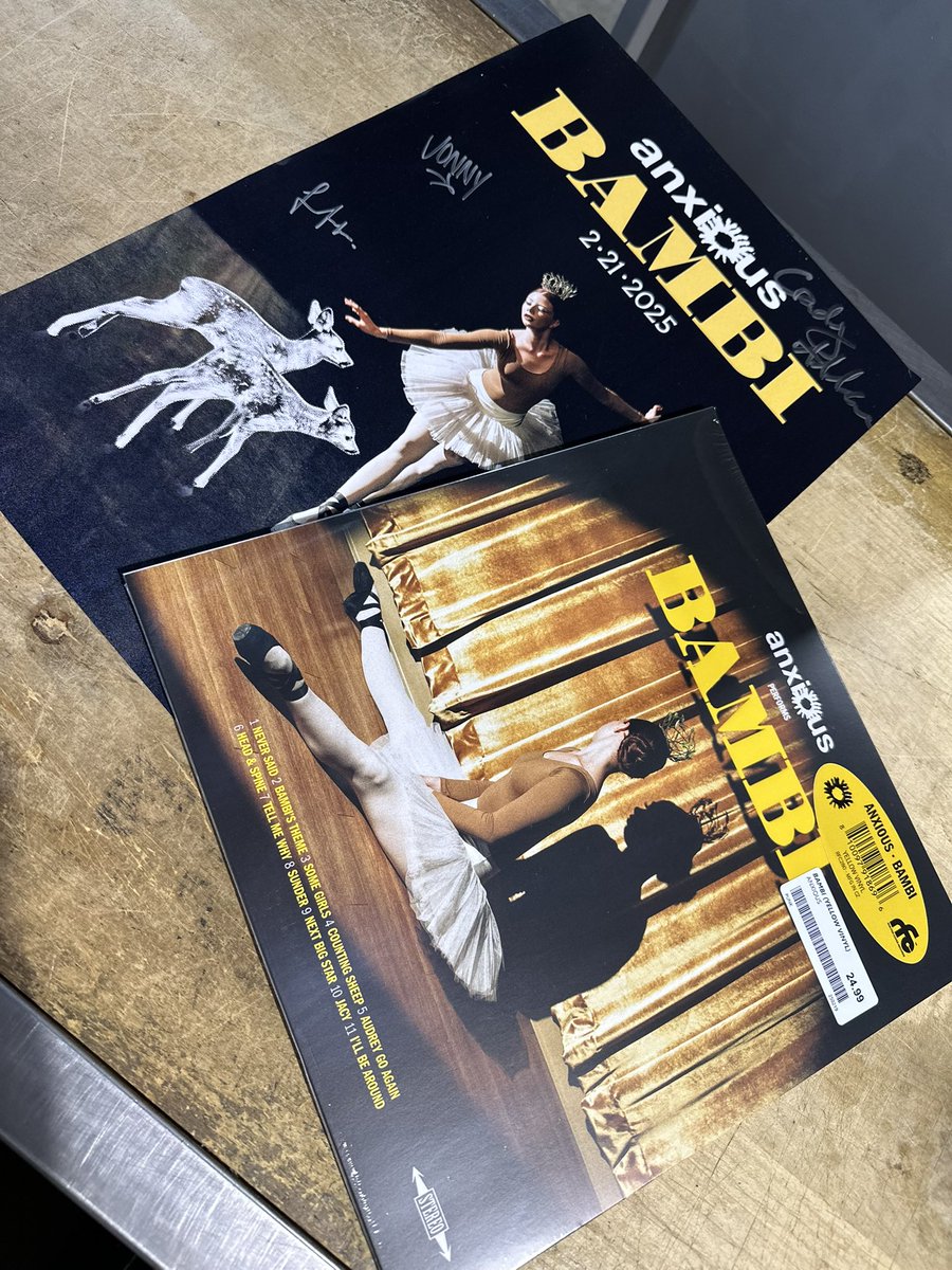 GraywhaleSLC's tweet photo. Anxious - Bambi 

Indie Exclusive Yellow Vinyl - $24.99
CD - $15.99

The first person to purchase the album at each store will receive a free autographed poster (in-store only)!

Out now via @rfcrecords and in stock today at both stores and https://t.co/G1H1mNePGe. https://t.co/Db3qRYUNvJ