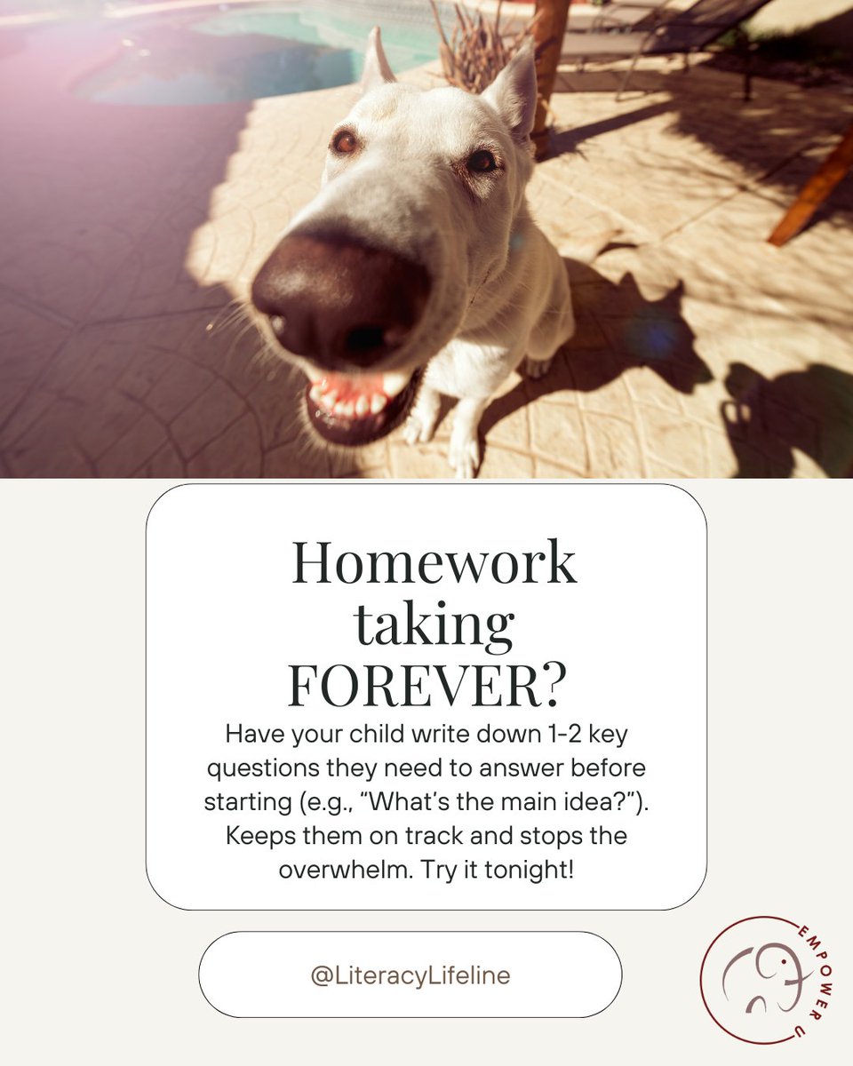 LitLifeline's tweet image. Homework dragging? Pre-write 1-2 focus questions. Time slashed, stress gone! #HomeworkHelp #QuickFixFriday&quot;