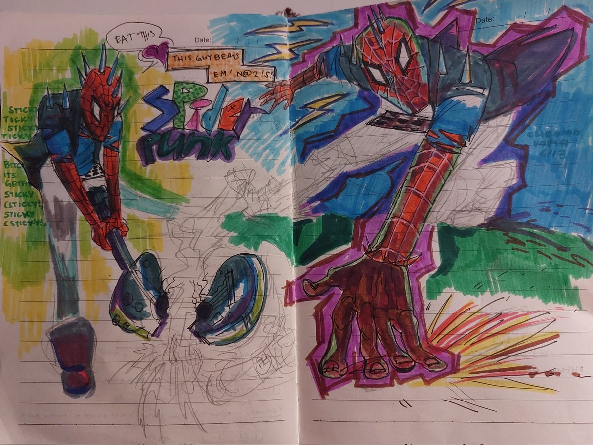 CK_ALTERNATIVE's tweet photo. Prob wont finish #spiderpunk https://t.co/8Ynn4TT0Gc