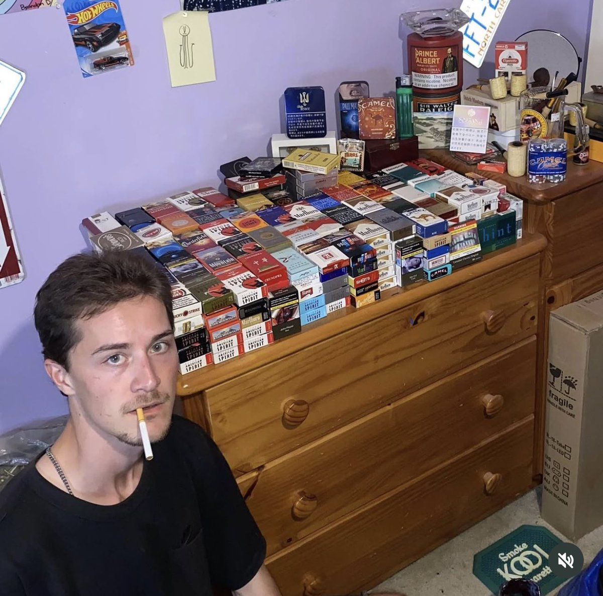 Jacob Jones is a content creator who smokes cigarettes for a living