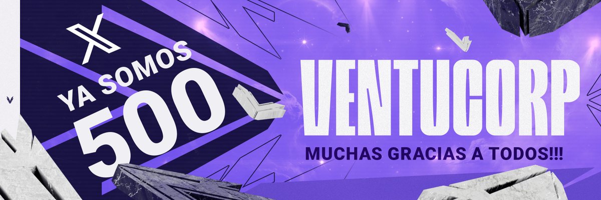 ¡Ya somos 500 seguidores!
Muchas gracias a tod@s 💜🚀 ¿Nos acompañas a los 1000?

#VentuCorpForever