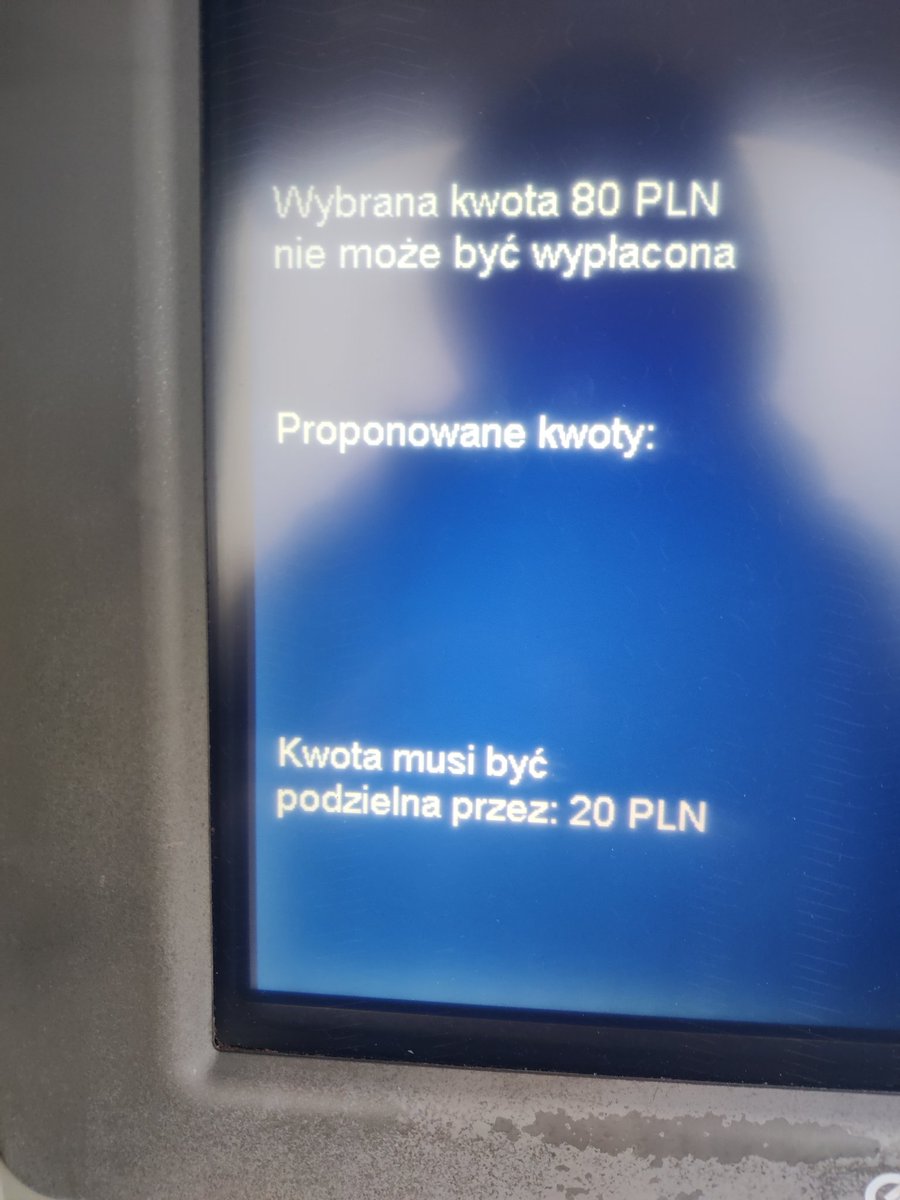 antonipoblocki's tweet photo. It says: "you cannot withdraw 80PLN. The amount must be dividable by 20". The math isn't mathing... https://t.co/0MzFCZqOCp