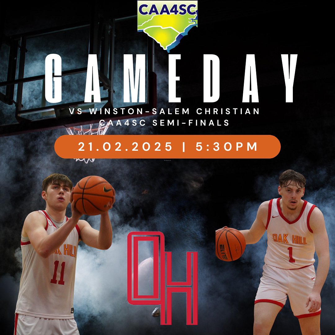 oakhillred (@oakhillred) on Twitter photo Hosting a home playoff game today vs Winston-Salem Christian in the CAS4SC State Tournament Semi-Finals.
📍 Turner Gymnasium | 📺 snipbackai.page.link/UAvD
<a href="/kjanderson_/">KJ Anderson</a> <a href="/gavin_cormany/">Gavin Cormany</a> <a href="/oakhillacademy/">OakHillAcademy</a> <a href="/clifconley/">Clif Conley</a> <a href="/coach_steve_eng/">Steven Eng</a> Hosting a home playoff game today vs Winston-Salem Christian in the CAS4SC State Tournament Semi-Finals.
📍 Turner Gymnasium | 📺 snipbackai.page.link/UAvD
<a href="/kjanderson_/">KJ Anderson</a> <a href="/gavin_cormany/">Gavin Cormany</a> <a href="/oakhillacademy/">OakHillAcademy</a> <a href="/clifconley/">Clif Conley</a> <a href="/coach_steve_eng/">Steven Eng</a>