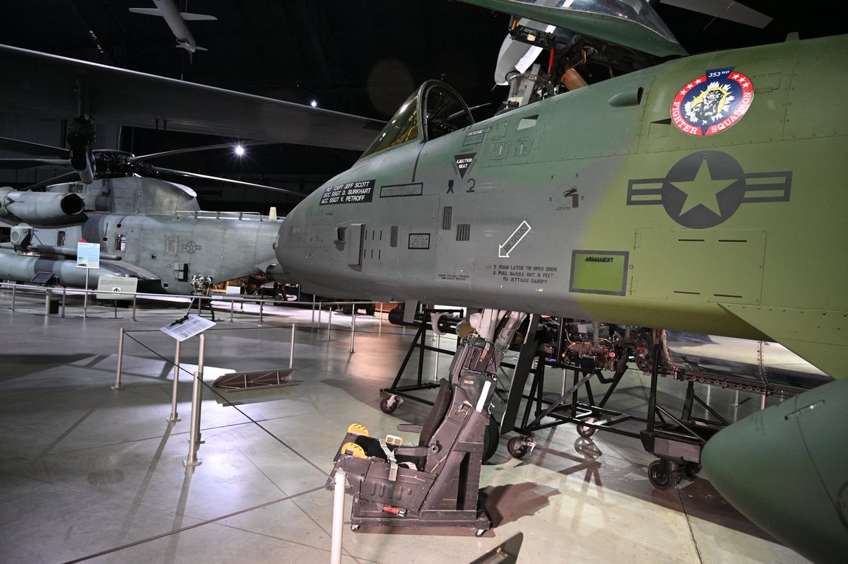 AFmuseum's tweet image. 📷 New Exhibit Alert! 📷 Next time you check out the A-10A Thunderbolt II in our Cold War Gallery, don’t miss the newly added ejection seat on display! Come see this aviation history up close! #AviationHistory #A10Thunderbolt #avgeek 
nationalmuseum.af.mil/Visit/Museum-E…