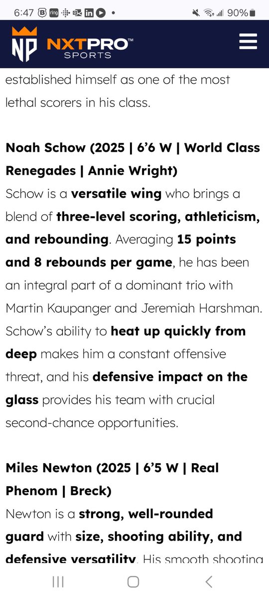 Thank you <a href="/NxtProHoops/">NXTPRO Hoops</a> for the write up!!!
