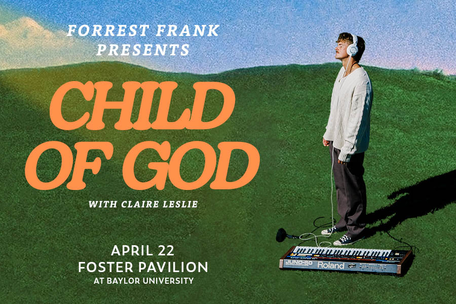 Welcome home, Forrest! 💚🎤💛

GRAMMY-nominee &amp; Dove Award-winning artist Forrest Frank (BBA '17) returns home to Baylor as the first public concert event at <a href="/FosterPavilion/">Foster Pavilion</a>!

➡️ baylor.edu/fosterevents
