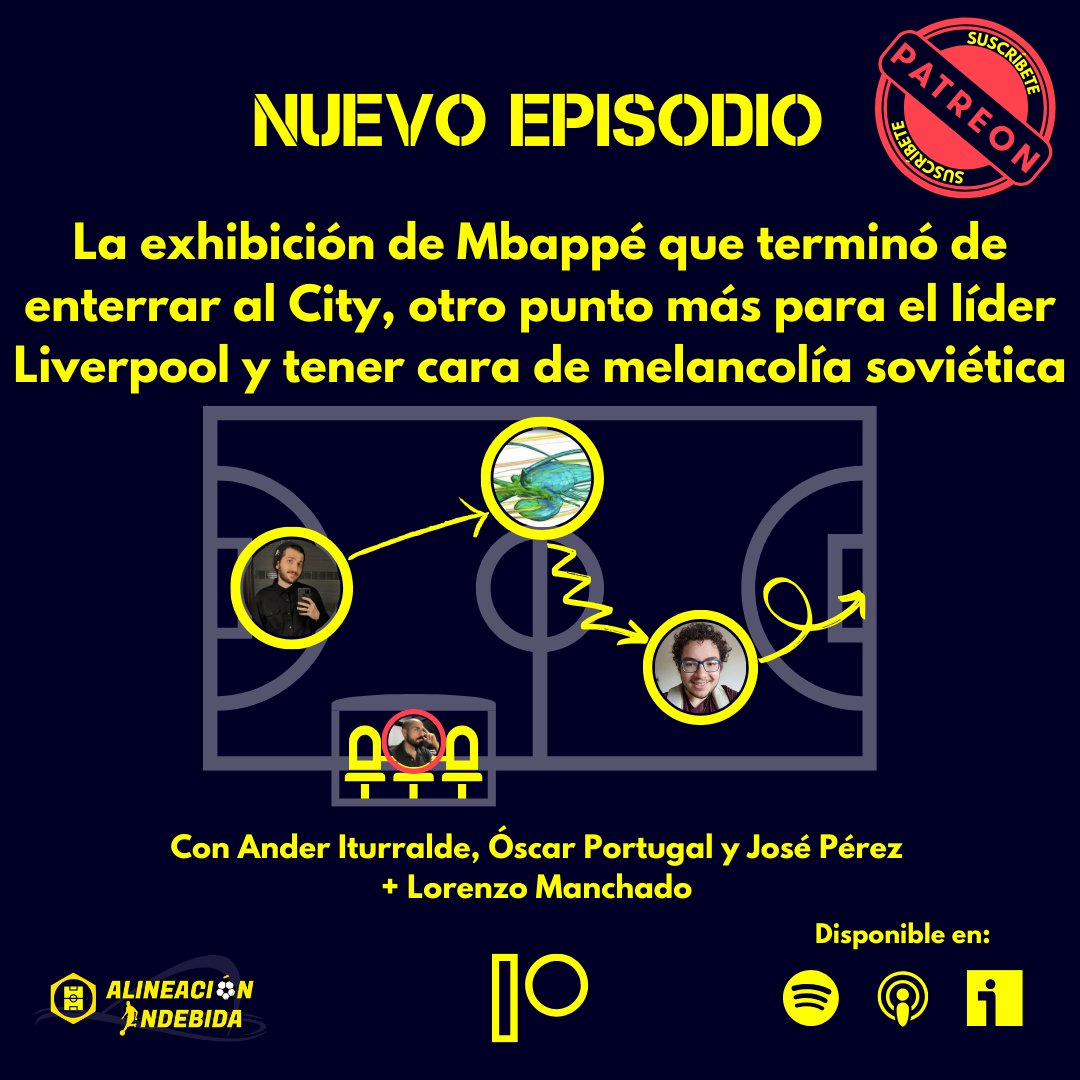 Ander Iturralde (@andershoffman) on Twitter photo Mañana tendremos disponible nuestra reacción a los sorteos de octavos, pero en nuestro último episodio de Alineación Indebida analizamos toda la acción de la Champions y la Premier.
No te lo pierdas... Con <a href="/OscarP107/">Óscar Portugal (#PlayOffsMode)</a> <a href="/jcperez_/">José C. Pérez</a> y yo + <a href="/LAManchado/">Lorenzo A. Manchado 🖤💙</a>: open.spotify.com/episode/2wYEFv… Mañana tendremos disponible nuestra reacción a los sorteos de octavos, pero en nuestro último episodio de Alineación Indebida analizamos toda la acción de la Champions y la Premier.
No te lo pierdas... Con <a href="/OscarP107/">Óscar Portugal (#PlayOffsMode)</a> <a href="/jcperez_/">José C. Pérez</a> y yo + <a href="/LAManchado/">Lorenzo A. Manchado 🖤💙</a>: open.spotify.com/episode/2wYEFv…