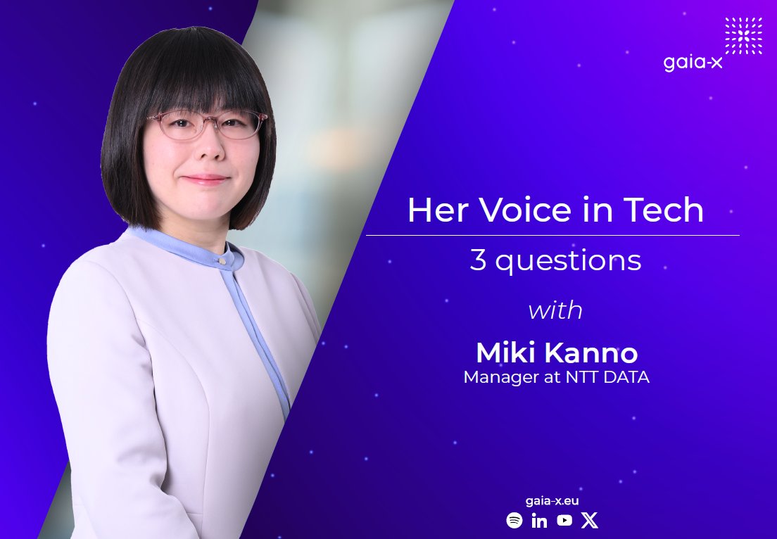 Gaia-X Association for Data and Cloud (AISBL) (@gaiax_aisbl) on Twitter photo 🔖 Weekend reading! In our latest “Her Voice in Tech” interview, Miki Kanno, Manager at <a href="/NTTDATA/">NTT DATA (Official)</a>, shares her journey in tech, her vision for future generations, and how Gaia-X can drive innovation.
🔗 Read here: gaia-x.eu/her-voice-in-t…
#HerVoiceInTech #WomenInTech #GaiaX 🔖 Weekend reading! In our latest “Her Voice in Tech” interview, Miki Kanno, Manager at <a href="/NTTDATA/">NTT DATA (Official)</a>, shares her journey in tech, her vision for future generations, and how Gaia-X can drive innovation.
🔗 Read here: gaia-x.eu/her-voice-in-t…
#HerVoiceInTech #WomenInTech #GaiaX