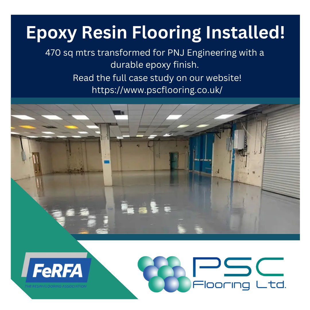 pscworcsltd's tweet photo. Case Study: Epoxy Resin Flooring for PNJ Engineering
We transformed 470 sq mtrs of production flooring for PNJ Engineering!
Read the full case study: https://t.co/11zMLcPX7v
#EpoxyResin #PSCFlooring #IndustrialFlooring #PrecisionEngineering #RecentProject https://t.co/tbdWCi4xQg