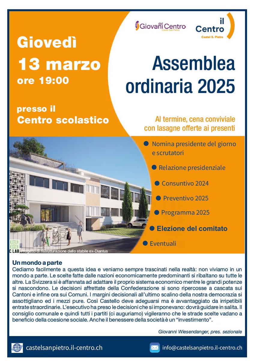 PpdSan's tweet photo. Vi aspettiamo numerosi all'Assemblea 2025 e alla cena offerta https://t.co/0WCvdKbHHM
