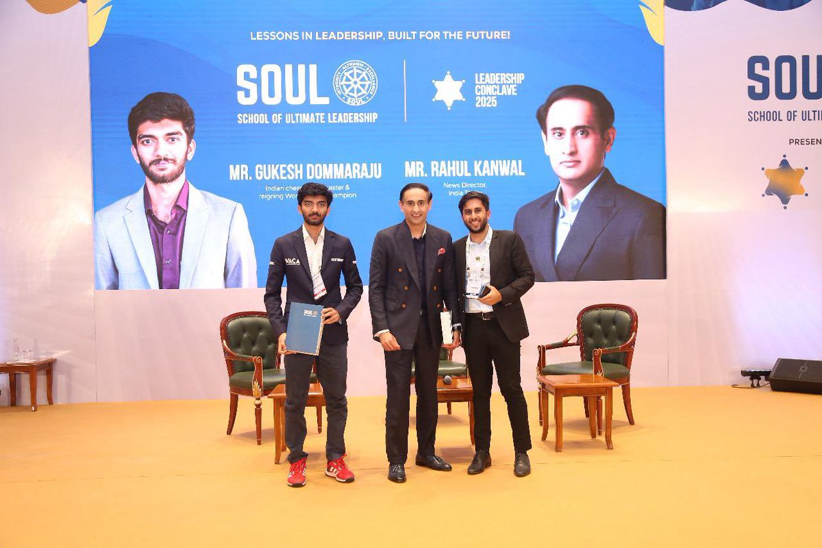 rahulkanwal's tweet photo. #SOULConclave #BharatMandapam Enjoyed speaking with youth delegates from across India at the first @LeadWithSoul conference in New Delhi today. Leadership development programs for those in public life is a critical gap in India’s education map. Glad that PM @narendramodi is personally pushing the objective of creating a school of learning for the next generation of those in public life. Thanks to the heft of folks like Hansmukh Adhia and the PM’s personal backing, SOUL has been able to onboard some of the biggest names in India Inc as patrons of the school. This is how rich national legacies are built. The PM had an inspiring speech on leadership for the youth delegates. Worth a listen for anyone who’s starting out in life. Was a pleasure to share the stage with world Chess champion @DGukesh He’s remarkably hungry and humble despite his big achievements at such a young age. Wish Sourabh Johri and the team of @lead all the best for their journey ahead.