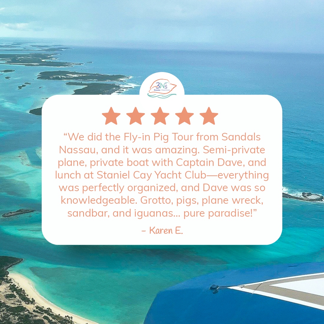 When your day includes a private plane, Captain Dave, and pigs that swim, you know it’s paradise! 🐷✈️ 

From incredible aerial views to breathtaking sandbars and everything in between, this Fly-in Pig Tour from Nassau is bucket-list perfection: stanielcayvacations.com/pigbeachexperi…