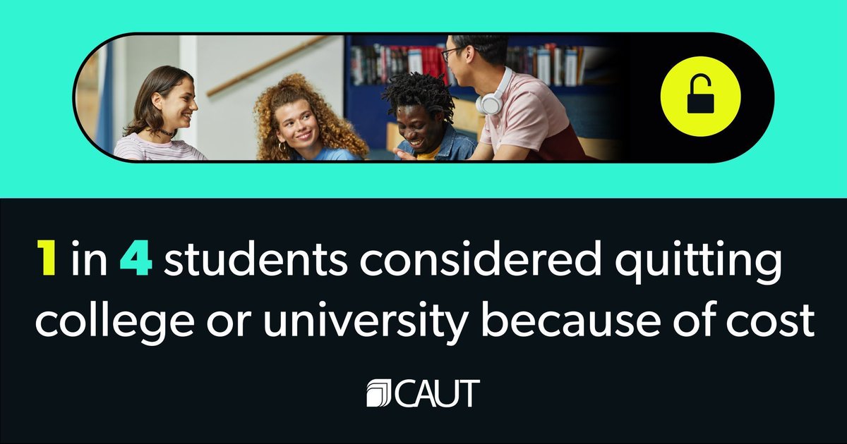 In one generation, the cost of undergrad tuition has more than DOUBLED.

As a result, 1 in 4 students will consider quitting school.

What we need is affordable college and university – not high tuition fees that prevent Canadians from unlocking their potential.
