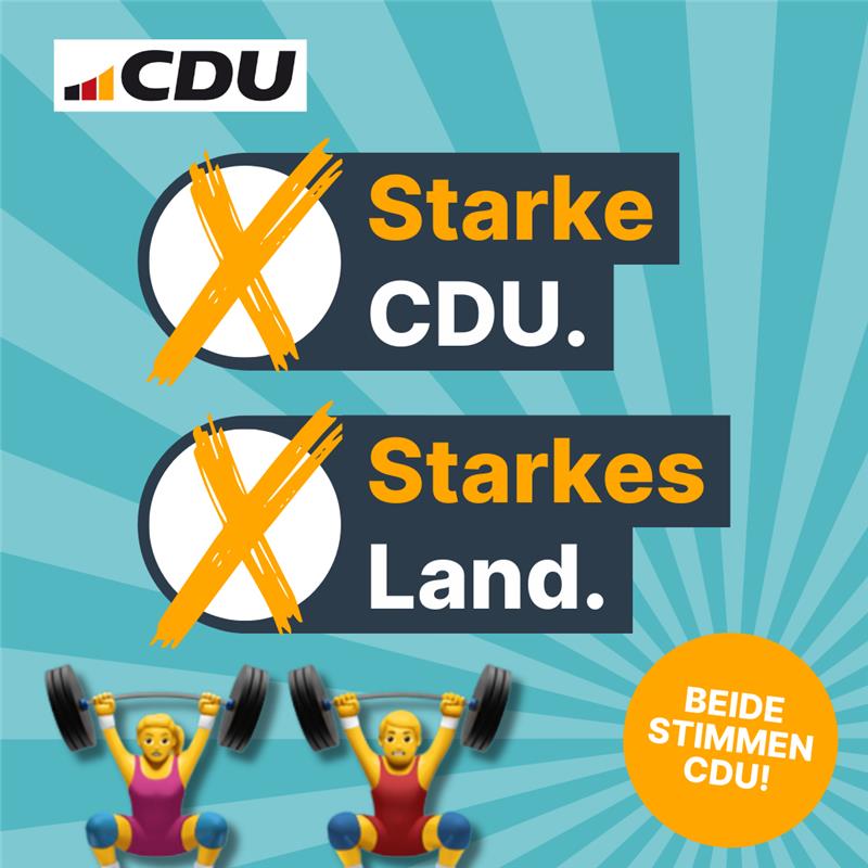 Wir wollen Deutschland #wiedernachvorne bringen. Dazu braucht es einen #Politikwechsel. Und den gibt es nur mit <a href="/_FriedrichMerz/">Friedrich Merz</a> und der CDU! Am Sonntag mit beiden Stimmen CDU wählen!