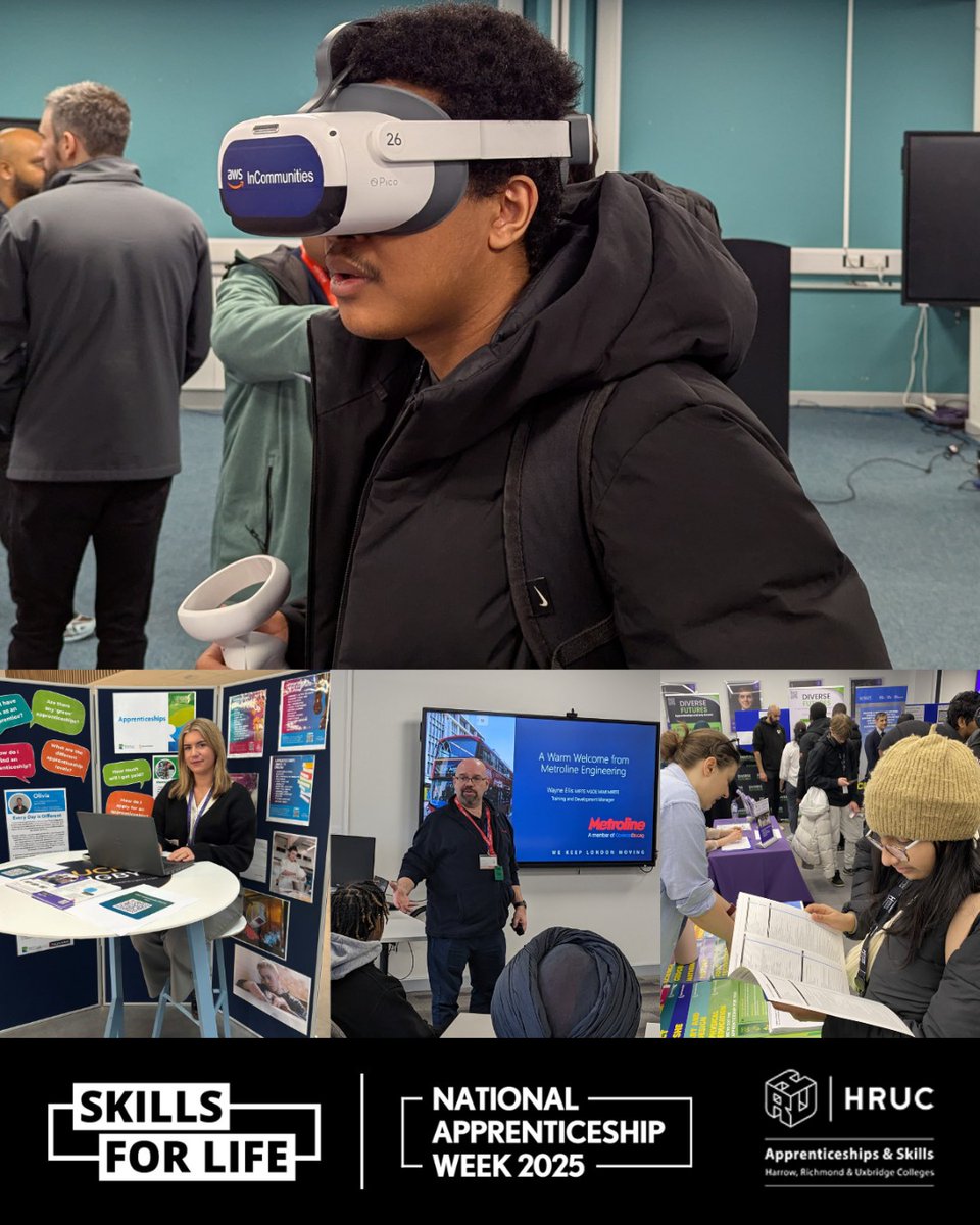 A Successful National Apprenticeship Week at HRUC! 🌟
Last week, we celebrated #NAW2025 with exciting events, from NHS apprenticeship events to employer fairs with Amazon AWS, Heathrow &amp; Mars!
Huge thanks to everyone who joined!
For more info visit: hruc.ac.uk/news