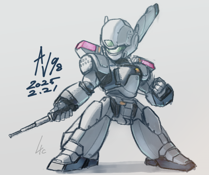 「#2月21日はイングラム1号機の日 」|四隅のイラスト