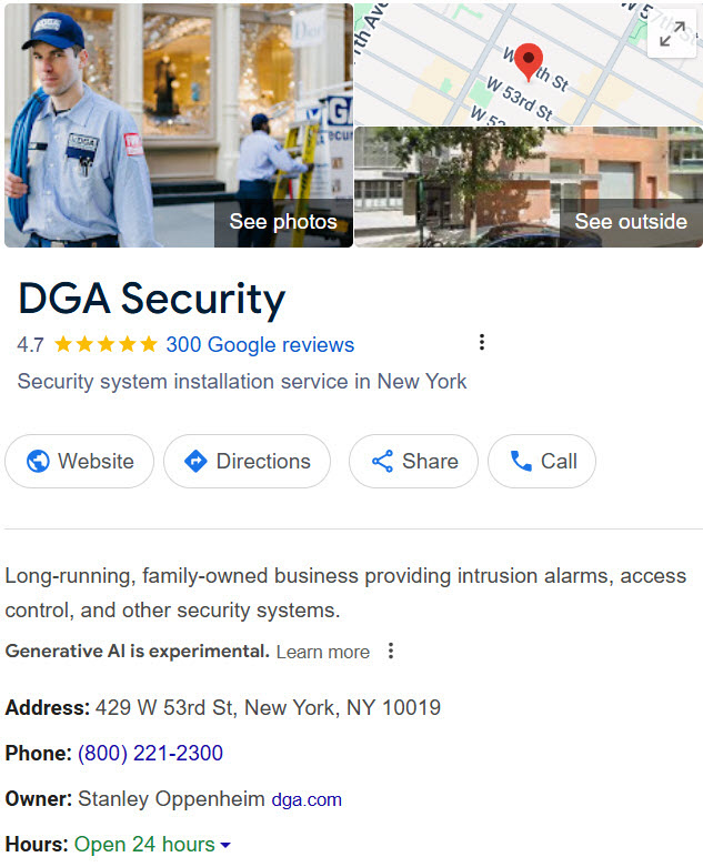 DGA Security reached another review milestone with over 300 reviews on Google and an average rating of 4.7! We are grateful to all our customers for choosing us as their fire and security systems provider. Check us out at hubs.li/Q037xTSt0 to see for yourself!