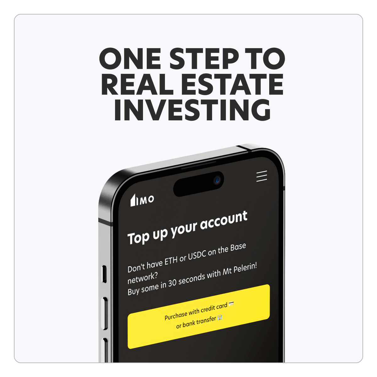 IMO__Invest's tweet photo. Top up your account and start investing in $IMO.

Everything accessible from one place: https://t.co/waj4RTR123

It's never been easier.
